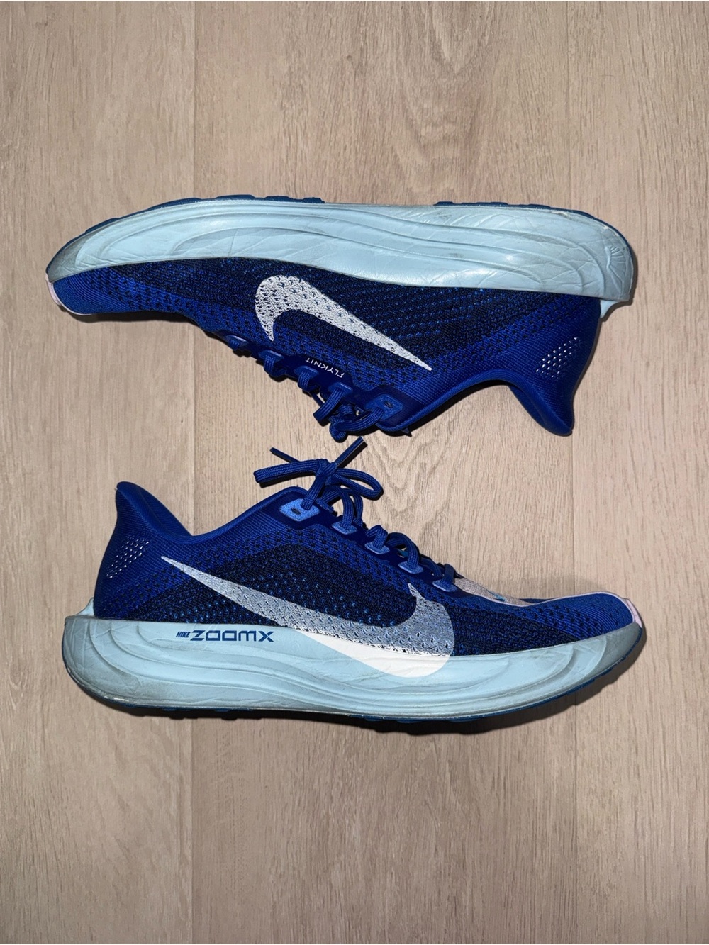 Nike Zoomx Pegasus Turbo Flyknit Racer Blue/ Sail Blue/ Lavender Stripe - Picture 9 of 11